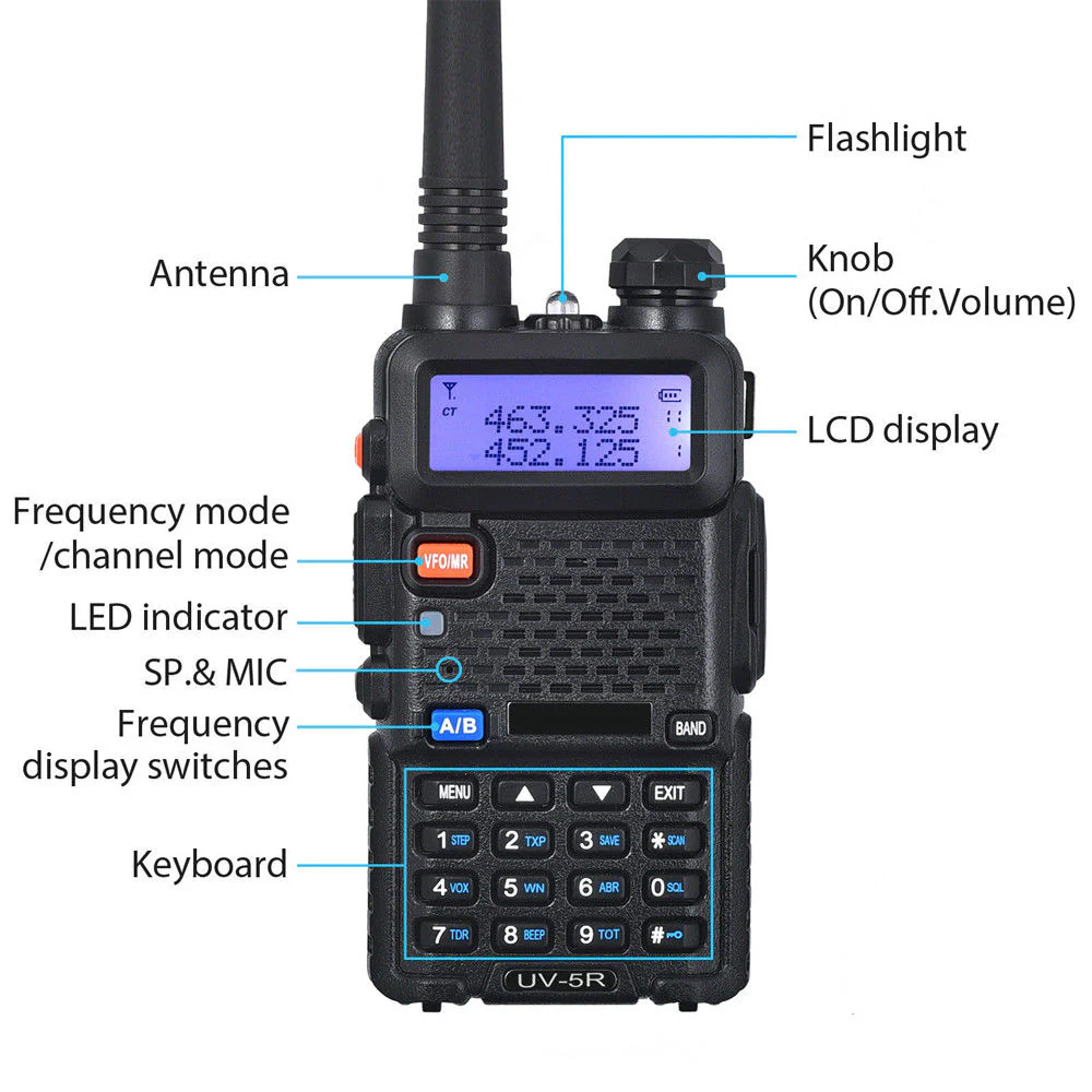 UV-5R 5W Power UHF&VHF with display - 图片 4
