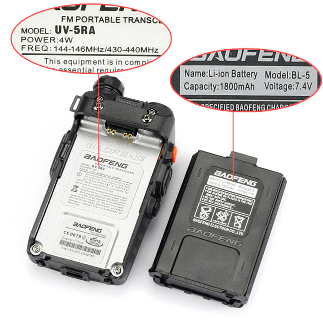 UV-5RA 5W Power UHF&VHF with display - 图片 4