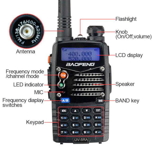 UV-5RA 5W Power UHF&VHF with display - 图片 2