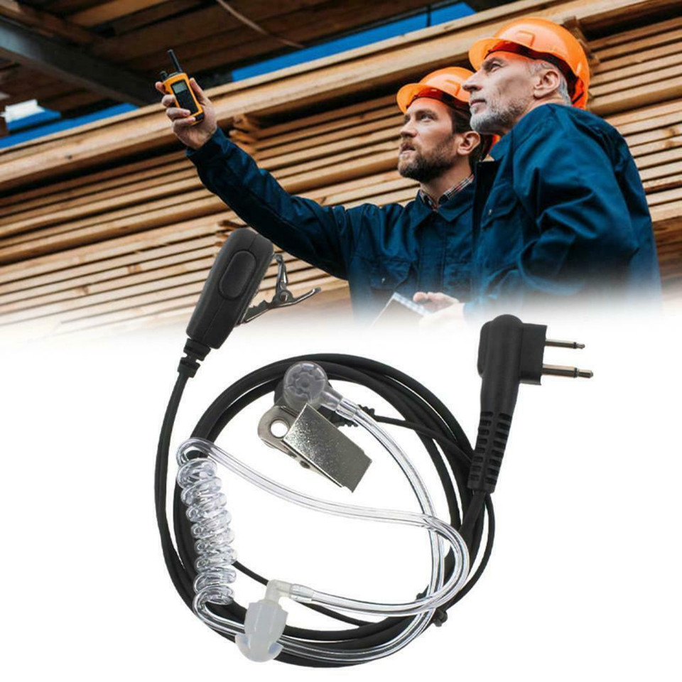 M-Type 2-Pin Security Air Tube Walkie-Talkie Headset with Ear-Hook Mic for Motorola - 图片 4