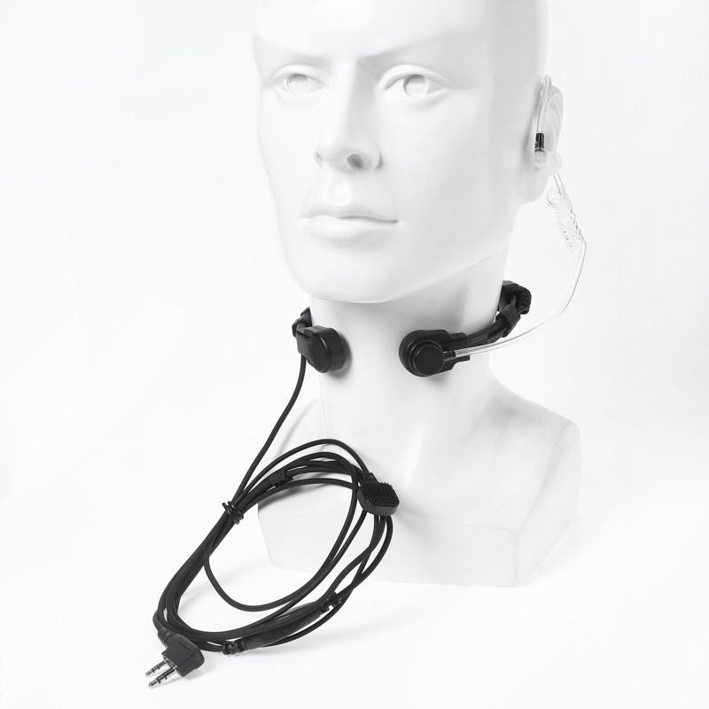 2-Pin PTT Covert Acoustic Tube Throat Mic Headset for Baofeng UV-5R - 图片 4