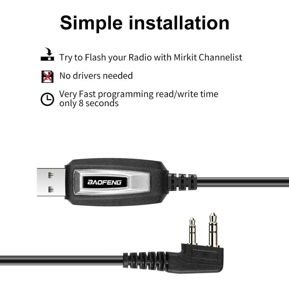Baofeng Programming Cable + Replacement NA-771 Antenna + 1PCS SRH805S SMA-Female Dual Band Short Antenna for BF-888SUV-5RUV-82UV-10R - 图片 5