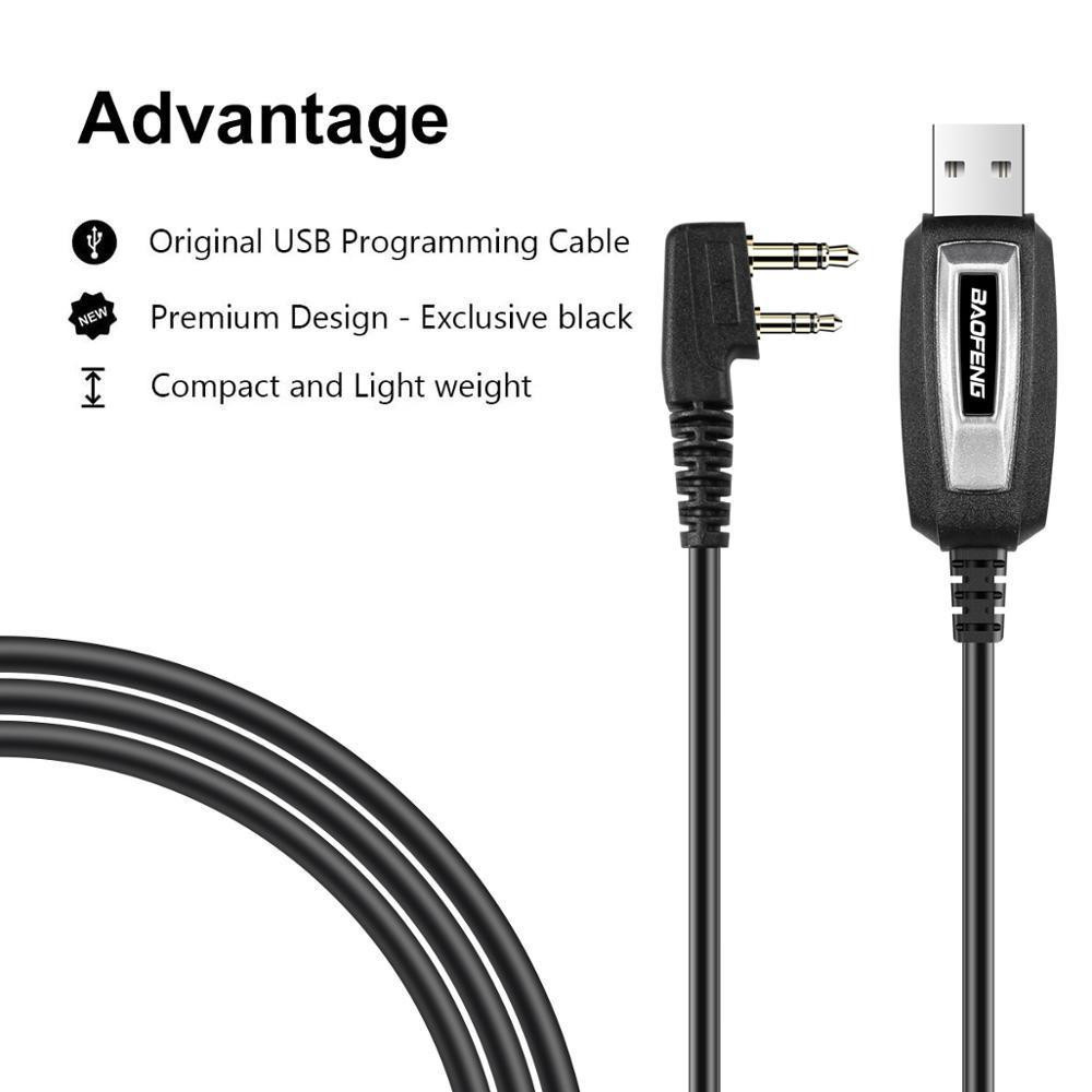 Baofeng Programming Cable + Replacement NA-771 Antenna + 1PCS SRH805S SMA-Female Dual Band Short Antenna for BF-888SUV-5RUV-82UV-10R - 图片 6