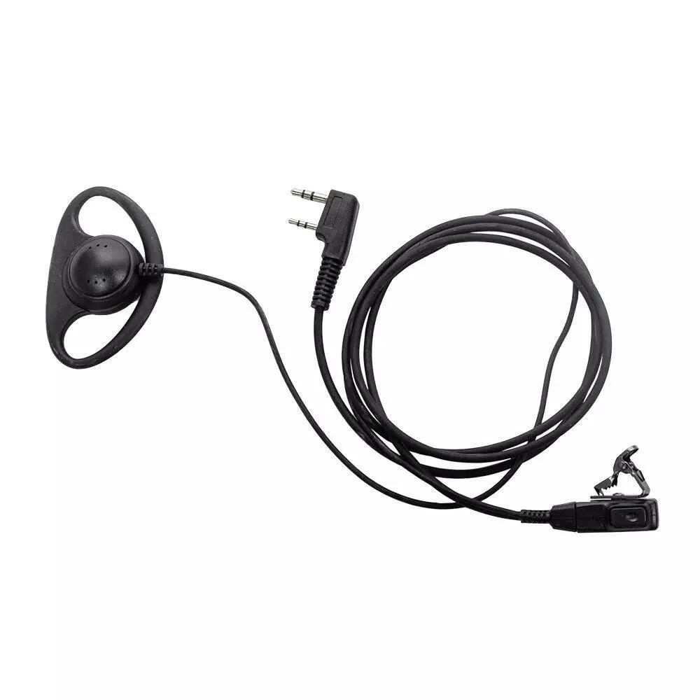 2 Pin D Shape Walkie Talkie Headset Earphone Earpiece for BAOFENG Retevis Two Way Radio - 图片 2
