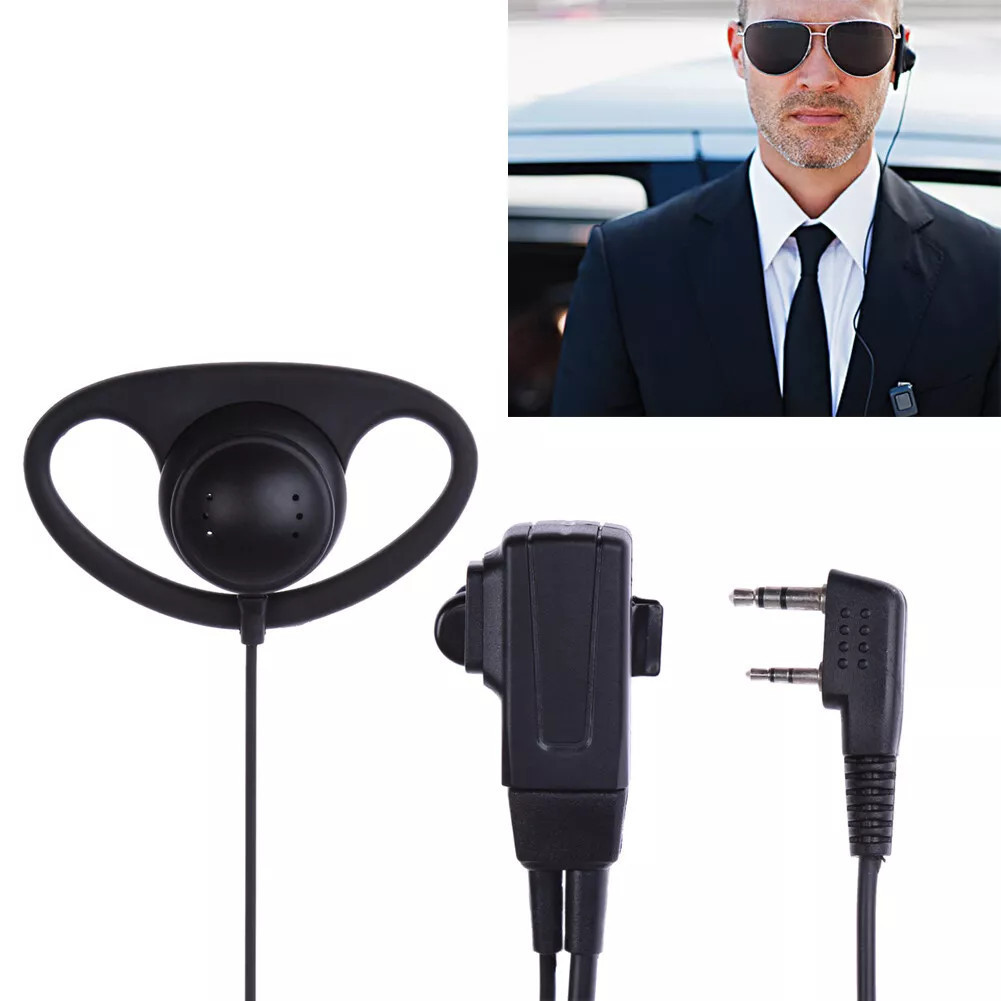 2 Pin D Shape Walkie Talkie Headset Earphone Earpiece for BAOFENG Retevis Two Way Radio - 图片 9