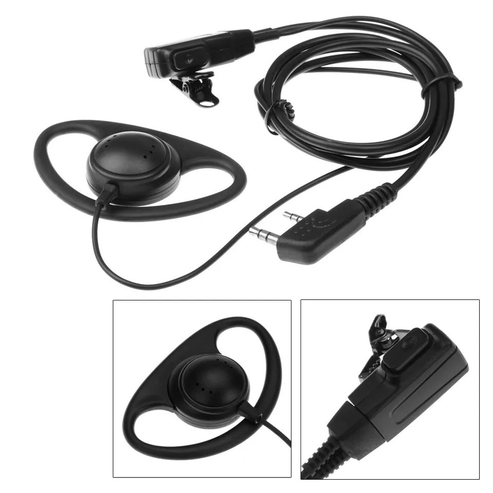 2 Pin D Shape Walkie Talkie Headset Earphone Earpiece for BAOFENG Retevis Two Way Radio - 图片 10